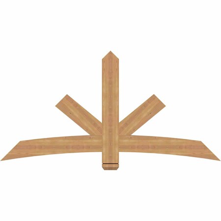 Ekena Millwork Alberta Smooth Timber Gable Bracket, Western Red Cedar, 72"W x 36"H x 1 1/2"D x 5 1/2"F, 12/12 Pitch GBW072X36X0206ALB00SWR